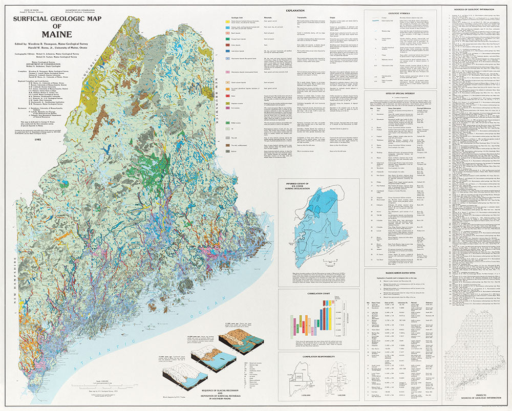 Surficial geologic map of Maine